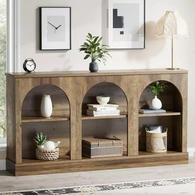 MAYEERTY Multi-Functional Farmhouse Entry Table, Versatile as Sofa Table, Hall Table & TV Stand