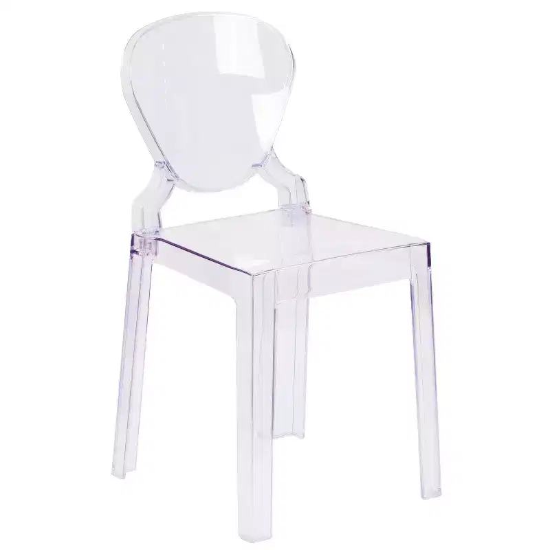 Ghost Chair with Tear Back in Transparent Crystal