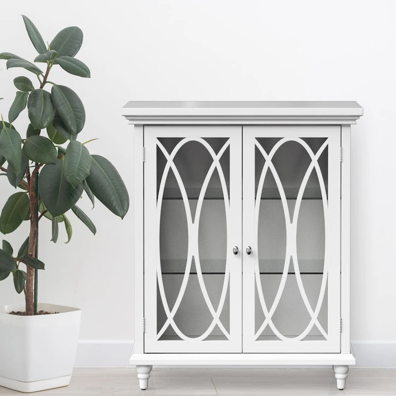 Teamson Home Florence 25.98 x 32.01 Floor Cabinet, White - 26L x 12.5W x 32H