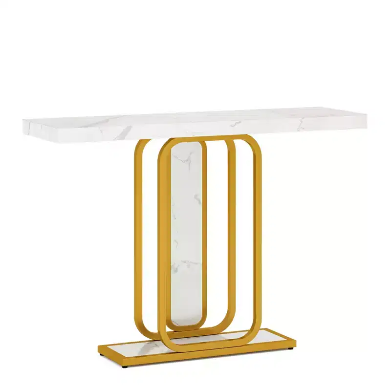 Tribesigns Modern Console Table with LED Lights, 41.33 Entryway Table