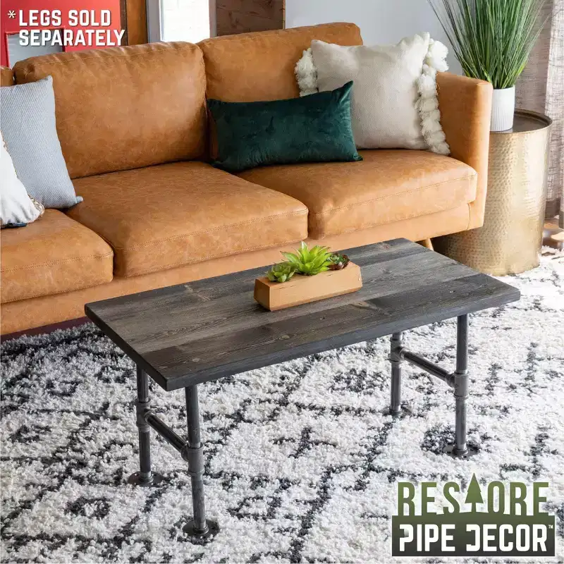 Round Coffee Table Top - Unfinished Solid Wood Tabletop for DIY Industrial Pipe Furniture