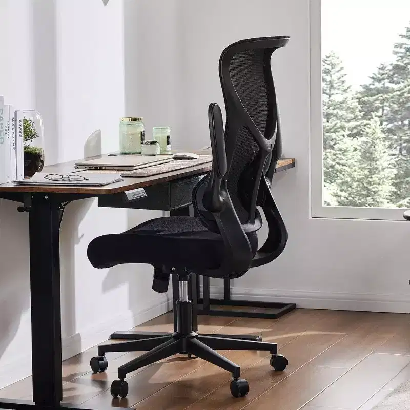 Ergonomic High-Back Mesh Office Chair with Flip-Up Armrests, 120° Recline, 275 LB Capacity
