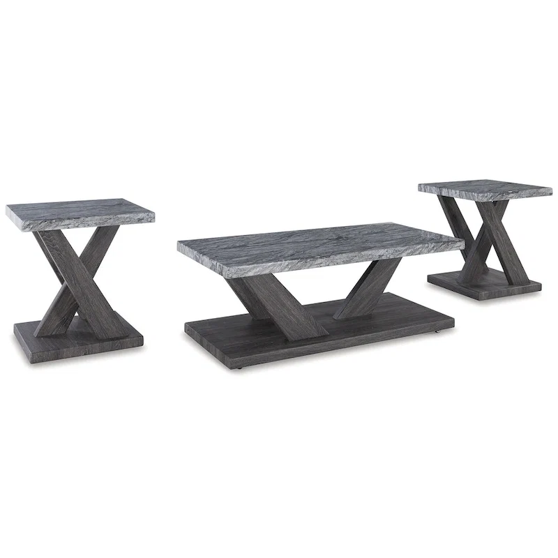 Gray Nesting Coffee Table Set of 3, 48