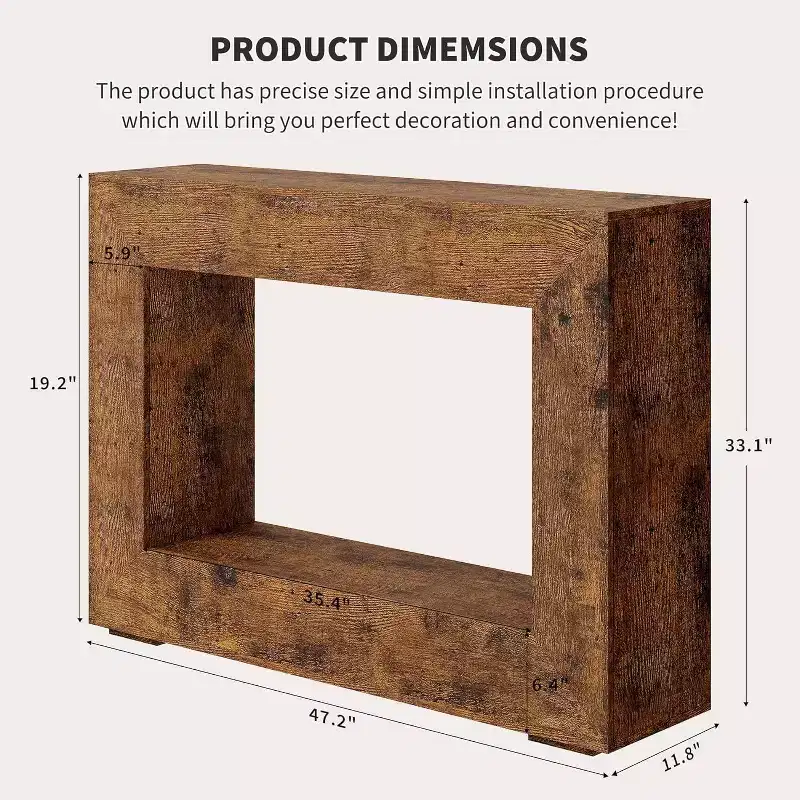 47 Inches Long Console Table for Entryway, Sofa Table Behind Couch, Wooden Entry Table Foyer Hallway Table, Vintage Hallway Accent Table