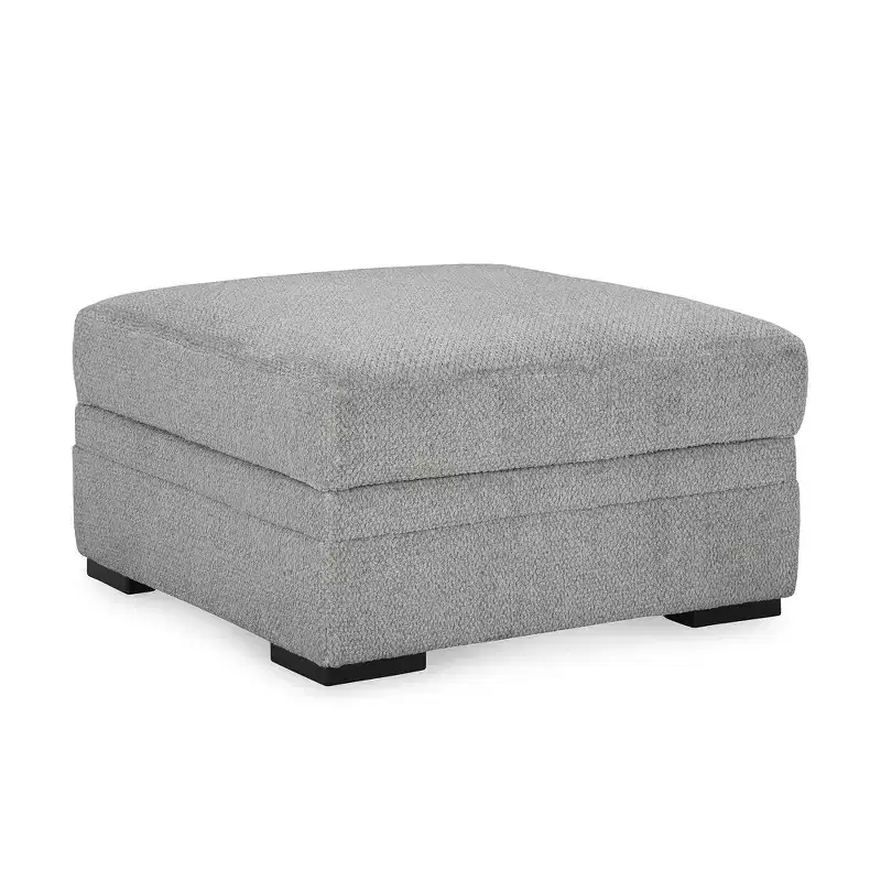 Signature Design by Ashley Casselbury Classic Ottoman With Storage, Light Gray
