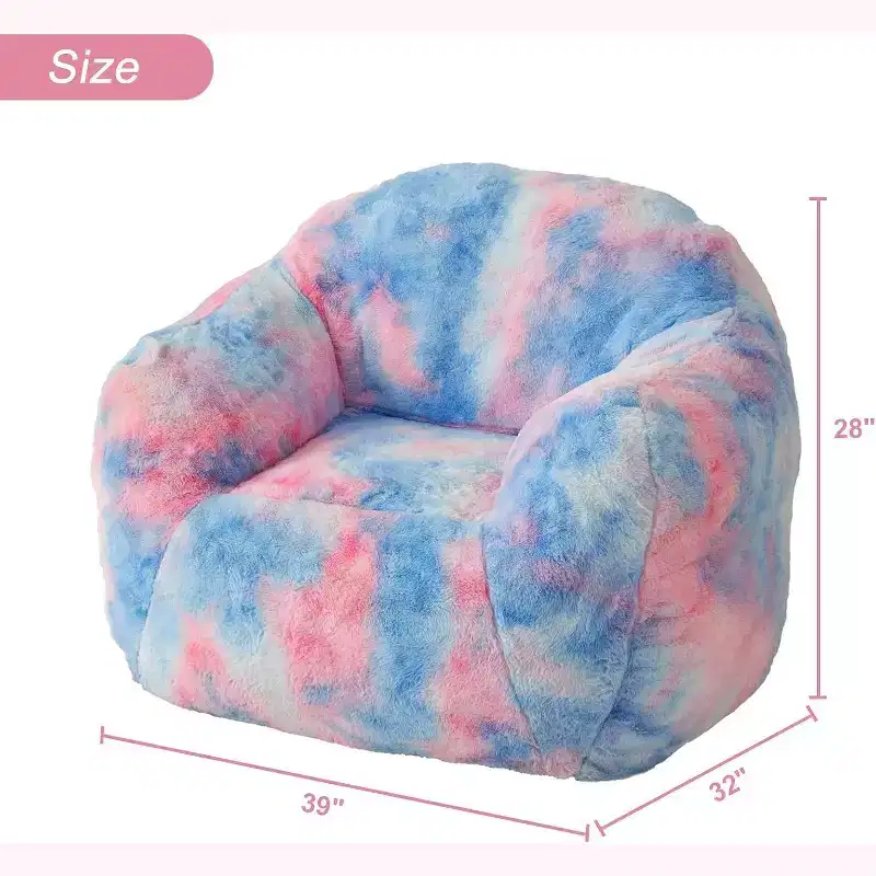 Oversized Bean Bag Chair, Memory Foam Lounger for Adults & Kids, Dorm Room Couch Replacement for Living Rooms, Bedrooms, Blue