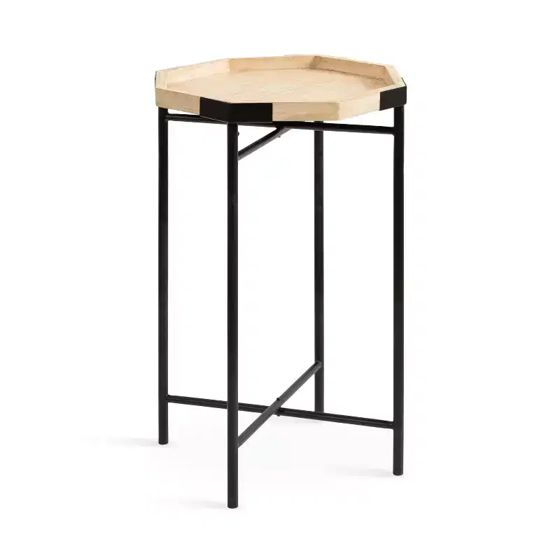 Kate and Laurel Occonor Octagon Wood Side Table, 15x15x24, Natural