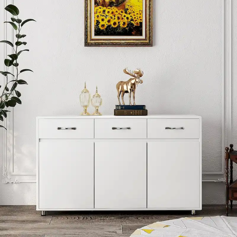 Three Doors Side Table for Dining Living Room Kitchen