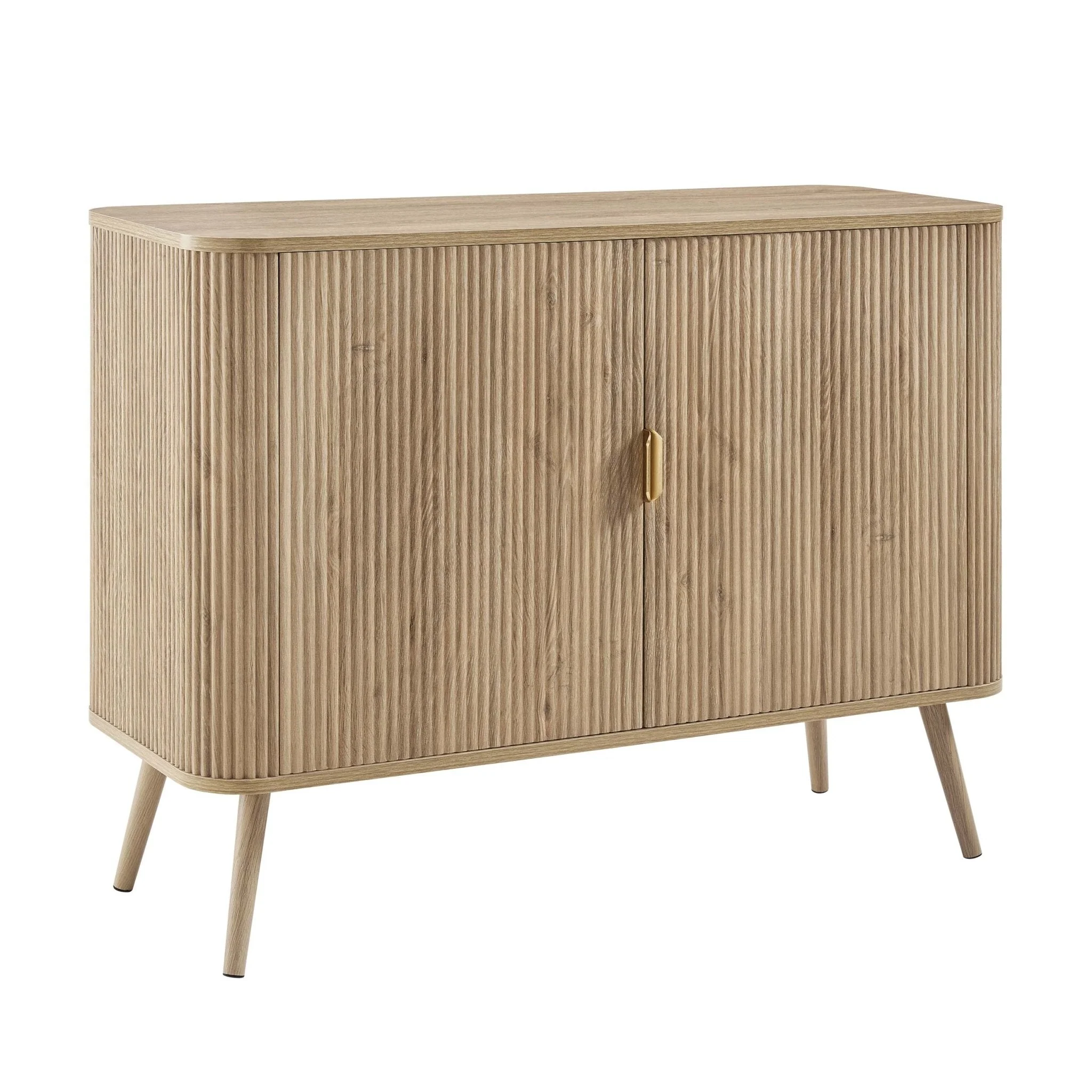 Scandi Light Wood Sideboard with 2 Doors for Living Room
