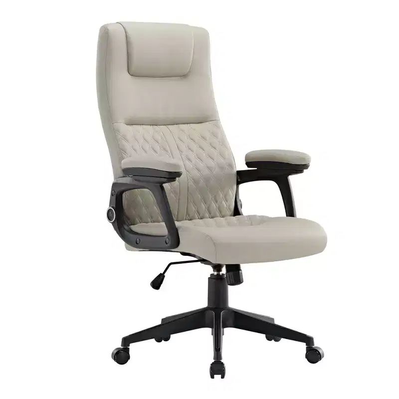 PU Leather Office Chair,28.50 D x 26.00 W x 45.63''-49.63 H,Gray