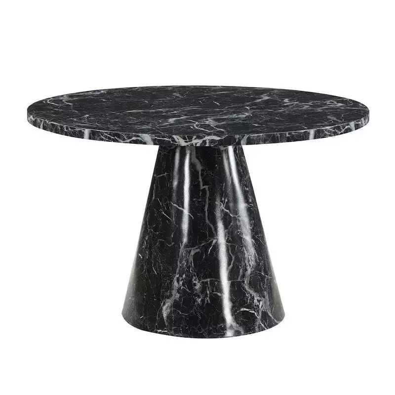 Round Dining Table with Engineering Stone Finish, Seats 4