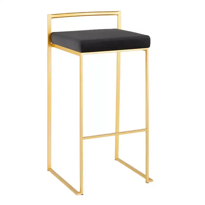 34 Set of 2 Fuji Contemporary Stackable Barstools - LumiSource