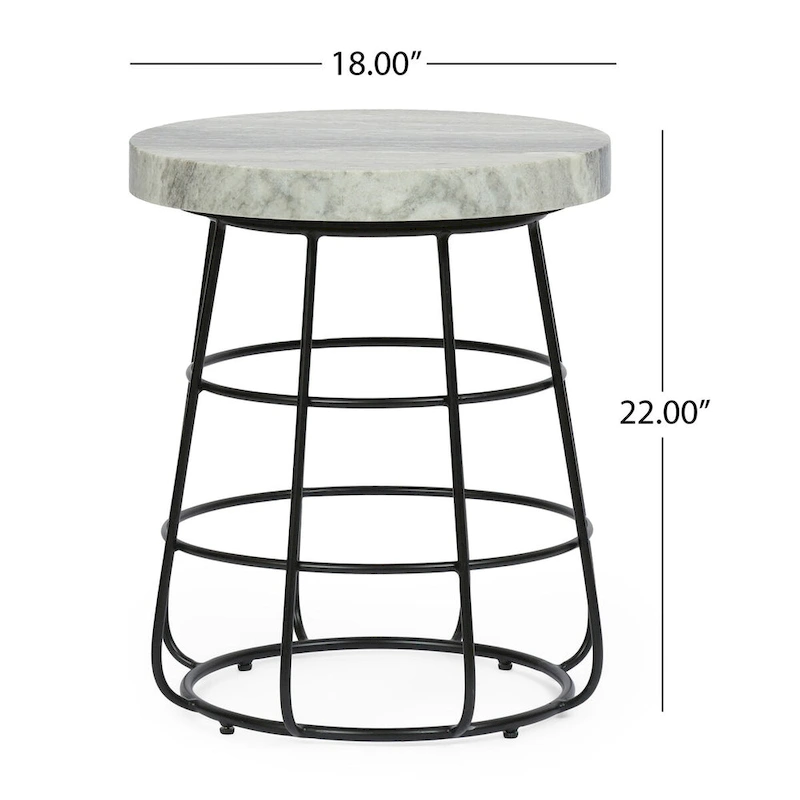 Thick Marble Side Table