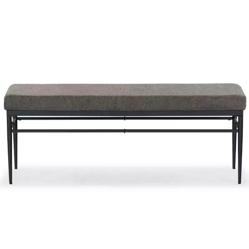 Linen & Metal Bench