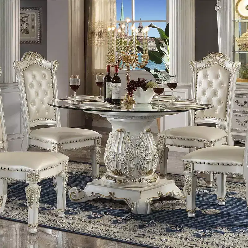 Dining Table, Antique Pearl Finish